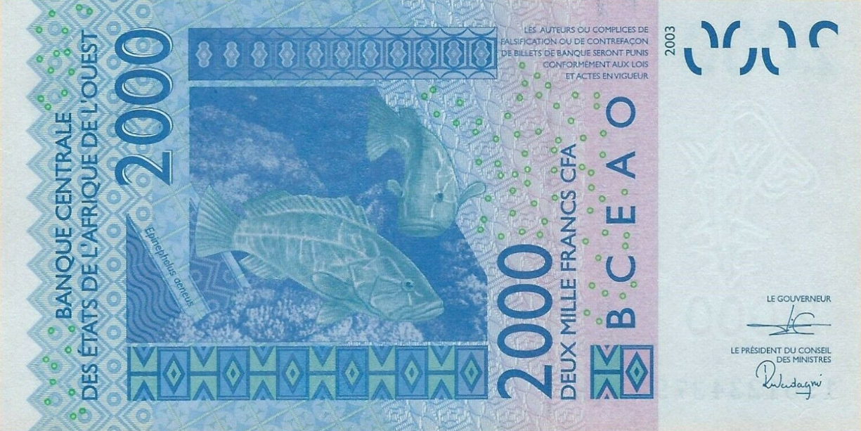 P716Kp Senegal W.A.S. K 2000 Francs Year 2019